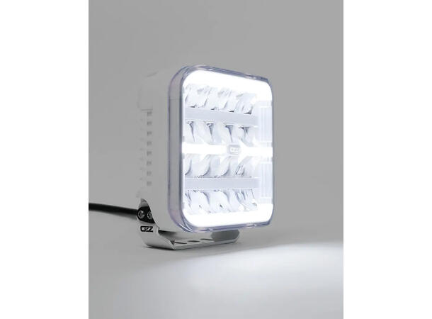 OZZ SQR 7" fjernlys 178mm (Hvit hus) med park- og varsellys, 14000 lumen 