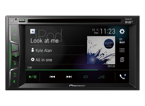 Pioneer AVH-A3200DAB | 2-DIN bilradio med DAB+ og Bluetooth