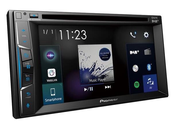 Pioneer AVH-A3200DAB | 2-DIN bilradio med DAB+ og Bluetooth