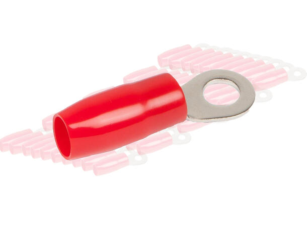 Ringterminal 20mm m/13mm hull (bulk) RØD (50stk) 
