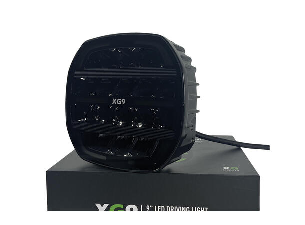 XG9 LED Fjernlys, Sort Flerfarget parklys – hvit, gul og grønn. 