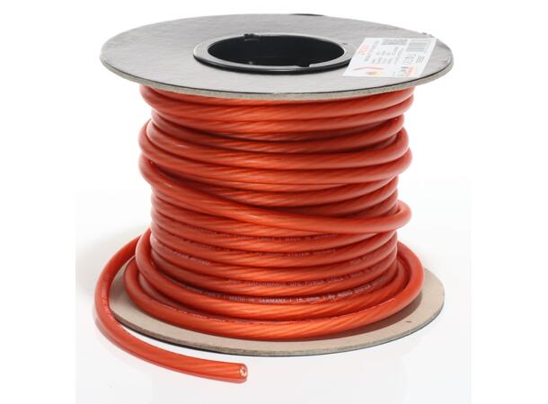 Audio System 16mm² OFC strømkabel Rød 25m rull 
