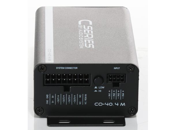 Audio System 4 kanals forsterker 4x40WRMS @ 4 ohm, 4x60WRMS @ 2ohm 
