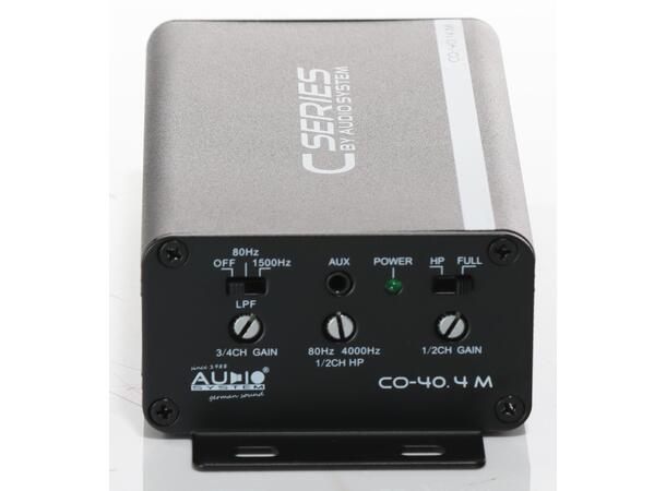 Audio System 4 kanals forsterker 4x40WRMS @ 4 ohm, 4x60WRMS @ 2ohm 
