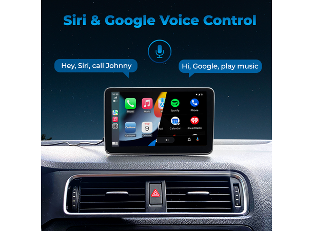 AutoSky APID-301 | 7" Trådløs Apple CarPlay & Android Auto Skjerm