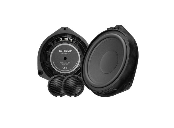 Emphaser EM-FTFX165- 6,5" komponentsett Fiat og Iveco, Plug and Play 