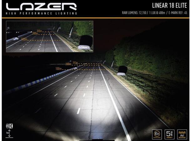 Lazer Linear 18 ELITE Lyspakke m/Skiltfester | Audiocom
