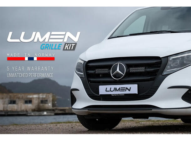 Lumen grillkit, Mercedes Vito 2024-> Diskre og pen montering, 22304 lumen 