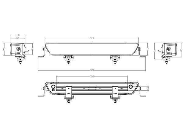 OZZ HP P20 20" LED-bar 17500 lumen med parklys