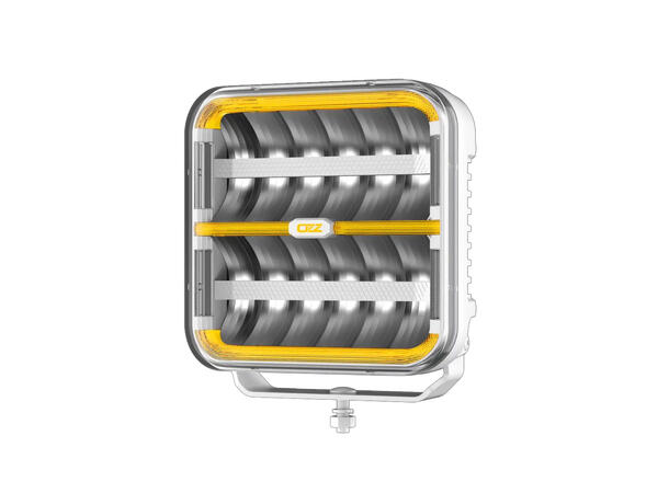 OZZ SQR 9" fjernlys 210mm (Hvit  hus) med park- og varsellys, 21000 lumen 