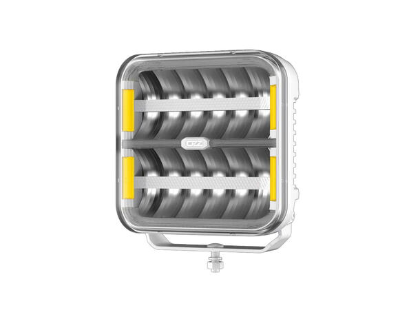 OZZ SQR 9" fjernlys 210mm (Hvit  hus) med park- og varsellys, 21000 lumen 