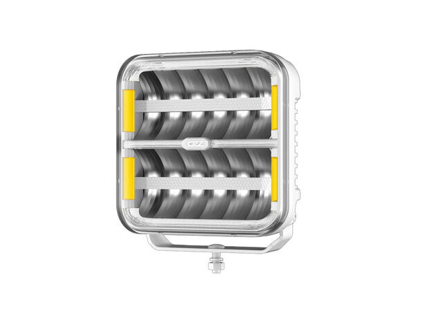 OZZ SQR 9" fjernlys 210mm (Hvit  hus) med park- og varsellys, 21000 lumen 
