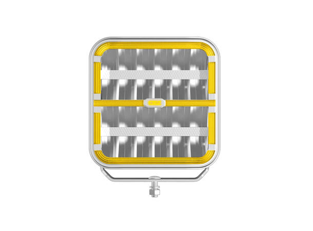 OZZ SQR 9" fjernlys 210mm (Hvit  hus) med park- og varsellys, 21000 lumen 