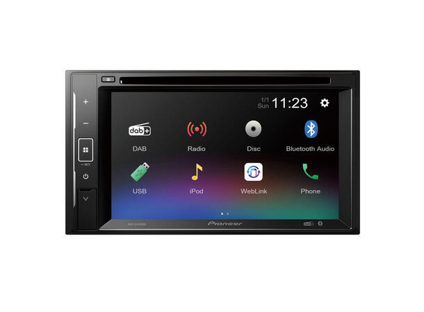 Pioneer AVH-A240DAB | 2-DIN bilradio med DAB+ og Bluetooth