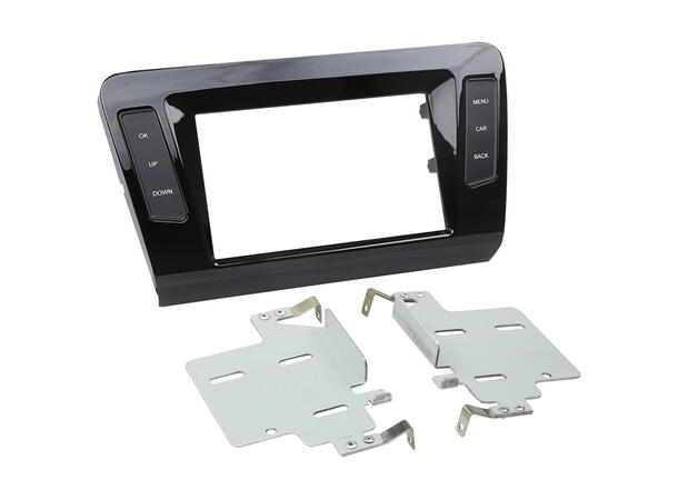 Monteringsramme 2-DIN Skoda Kapasitive knapper 2013-> sort piano 
