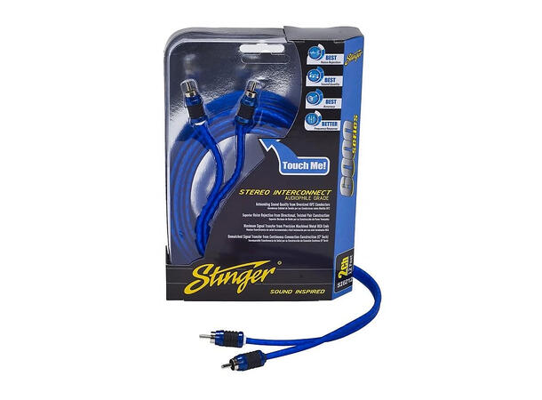 Stinger - SI6212 Signalkabel 3,5m 6000 Serien, 2 kanaler RCA 