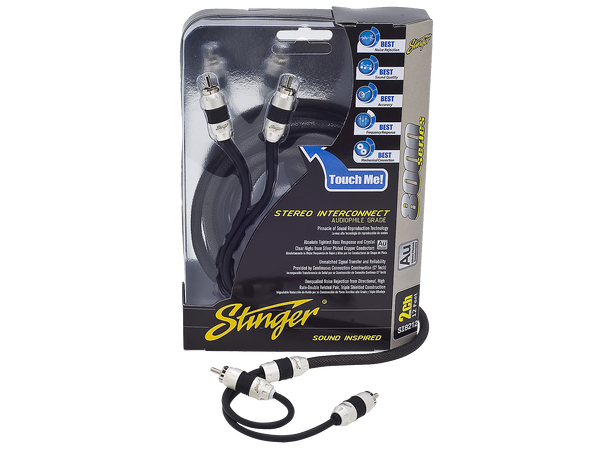Stinger - SI8212 Signalkabel 3,5m 8000 Serien, 2 kanaler RCA 