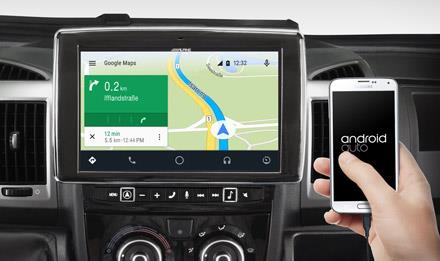 Online navigering med Android Auto