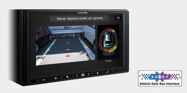 Alpine iLX-W690D har data-bus og kamera tilkobling