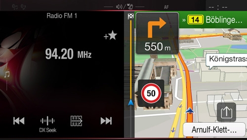 Alpine INE-W997D har One Look display funksjon