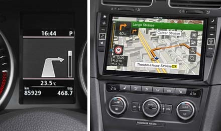 Sving etter sving guide i MFD display