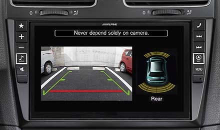 Parkerings sensorer sammen med ryggekamera