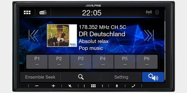 Innbygget DAB+ radio iLX-W690D