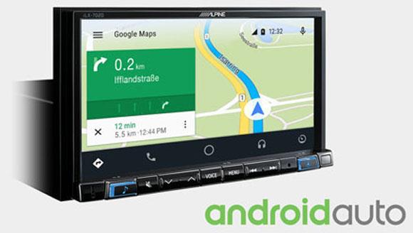 Online navigering med Android Auto iLX-702D