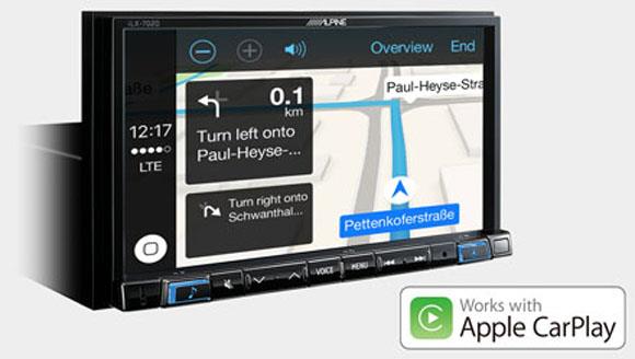 Online navigering med Apple CarPlay iLX-702D