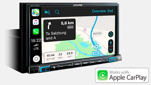 Online navigering med Apple CarPlay