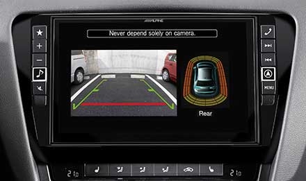 Parkering sensor skjermbilde Skoda Octavia 3