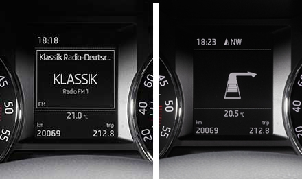 Sub display Skoda Octavia 3