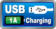 1000mA USB lading 